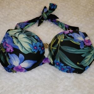 Push-up floral bikini top